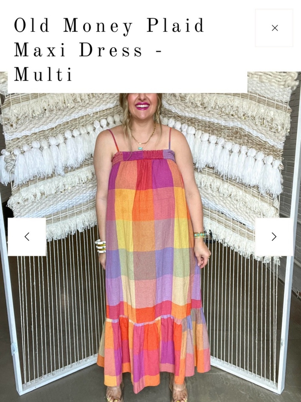 L plaid dress